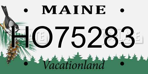 HO75283 Maine License Plate