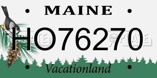 HO76270 Maine License Plate