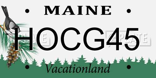 HOCG45 Maine License Plate