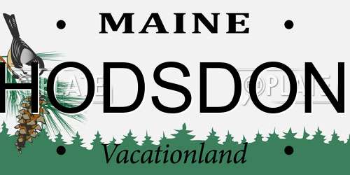 HODSDON Maine License Plate