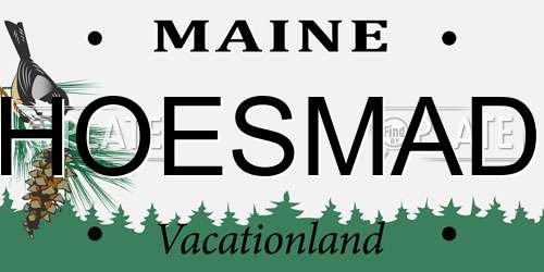 HOESMAD Maine License Plate