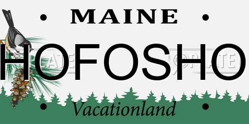 HOFOSHO Maine License Plate