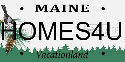 HOMES4U Maine License Plate