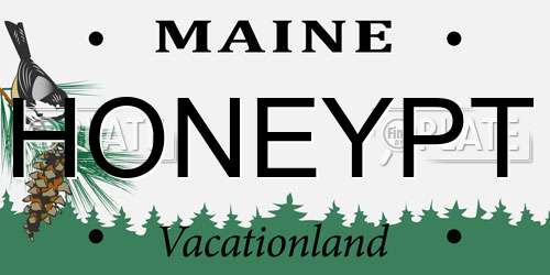 HONEYPT Maine License Plate