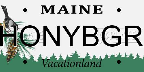 HONYBGR Maine License Plate