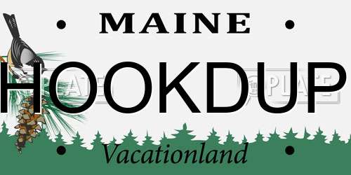 HOOKDUP Maine License Plate
