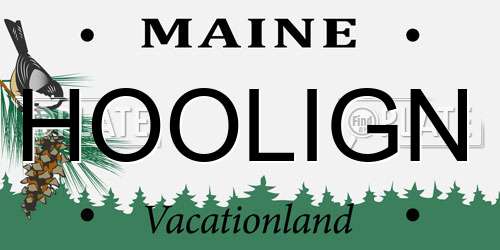 HOOLIGN Maine License Plate
