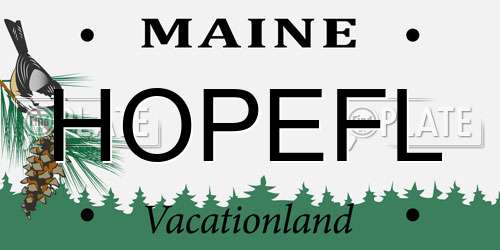 HOPEFL Maine License Plate
