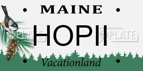HOPII Maine License Plate