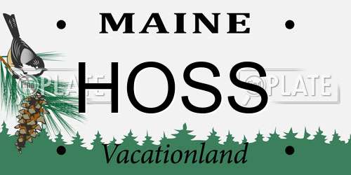 HOSS Maine License Plate