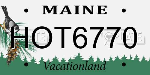 HOT6770 Maine License Plate