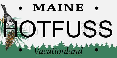 HOTFUSS Maine License Plate