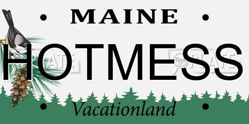 HOTMESS Maine License Plate