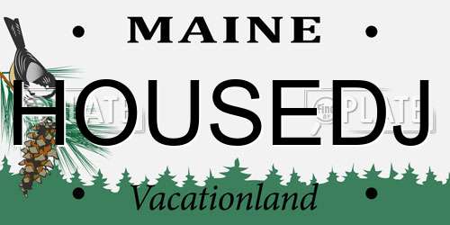 HOUSEDJ Maine License Plate