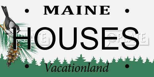 HOUSES Maine License Plate
