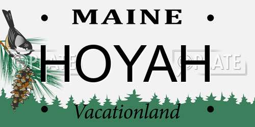 HOYAH Maine License Plate