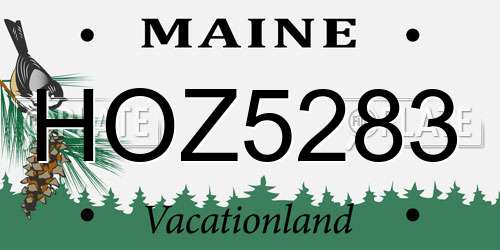 HOZ5283 Maine License Plate