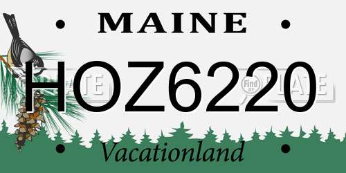 HOZ6220 Maine License Plate