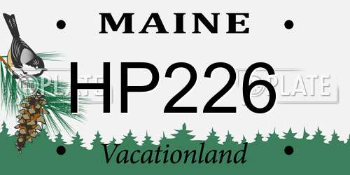 HP226 Maine License Plate