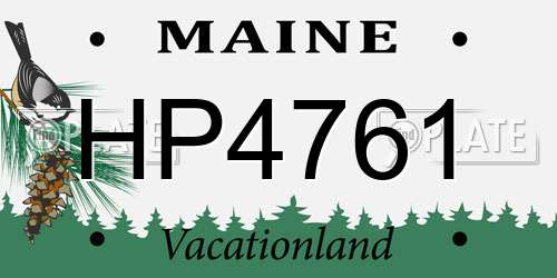 HP4761 Maine License Plate