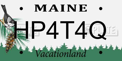 HP4T4Q Maine License Plate