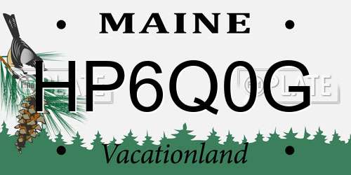 HP6Q0G Maine License Plate
