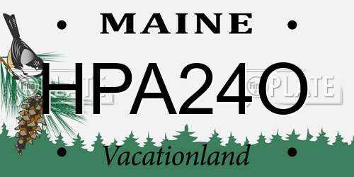 HPA24O Maine License Plate