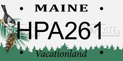 HPA261 Maine License Plate