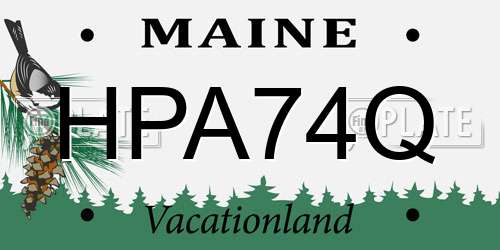 HPA74Q Maine License Plate