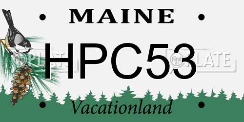 HPC53 Maine License Plate
