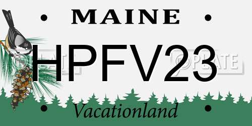 HPFV23 Maine License Plate