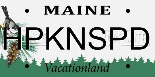 HPKNSPD Maine License Plate