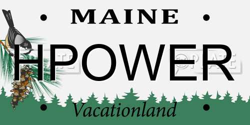 HPOWER Maine License Plate