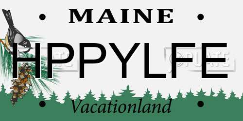 HPPYLFE Maine License Plate