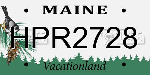 HPR2728 Maine License Plate