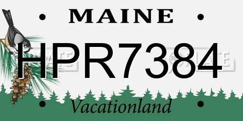 HPR7384 Maine License Plate