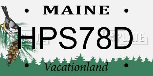 HPS78D Maine License Plate