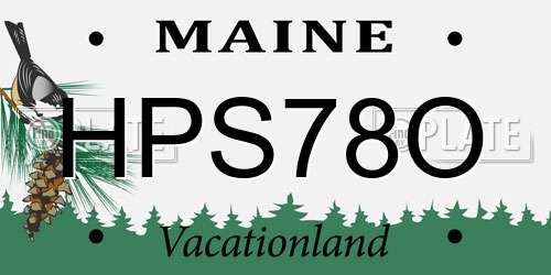 HPS78O Maine License Plate
