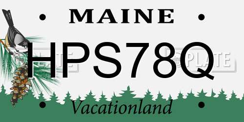 HPS78Q Maine License Plate