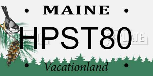 HPST80 Maine License Plate
