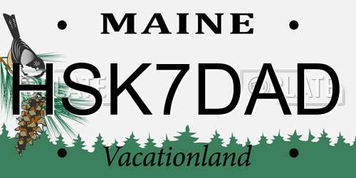 HSK7DAD Maine License Plate
