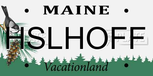 HSLHOFF Maine License Plate