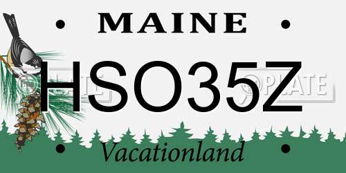 HSO35Z Maine License Plate