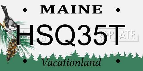 HSQ35T Maine License Plate