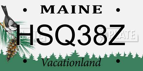 HSQ38Z Maine License Plate