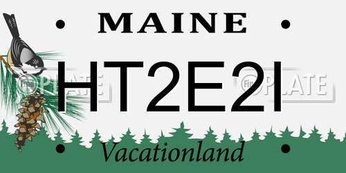 HT2E2I Maine License Plate