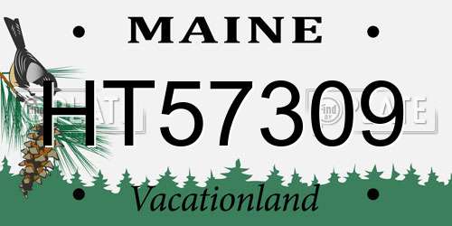 HT57309 Maine License Plate
