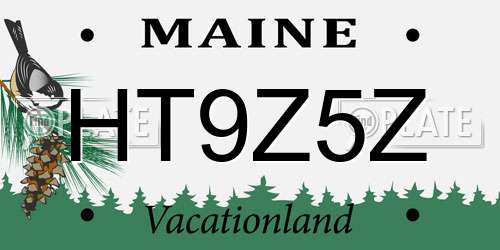 HT9Z5Z Maine License Plate