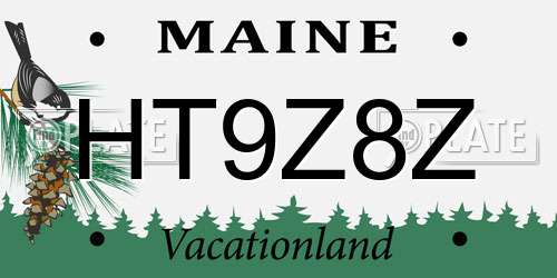 HT9Z8Z Maine License Plate