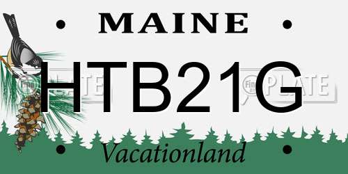 HTB21G Maine License Plate